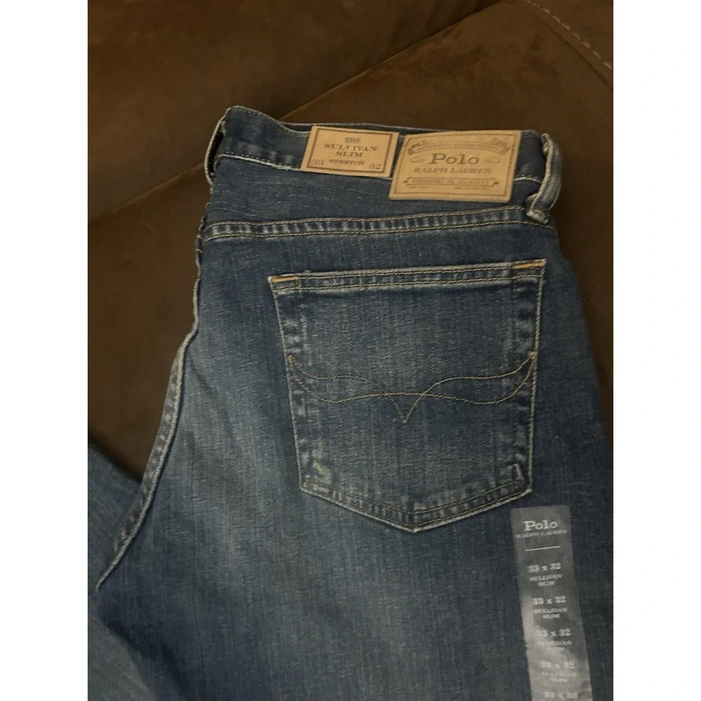 Polo Ralph Lauren Sullivan Slim Jeans Mens 33X32 Blue Stretch Denim